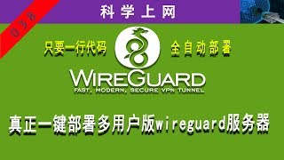 真正一键部署wireguard服务器，只需一行代码，全程自动部署，小白也能拥有专属翻墙服务器