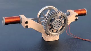 Making V-Type Double Cylinder Engine Using Magnets