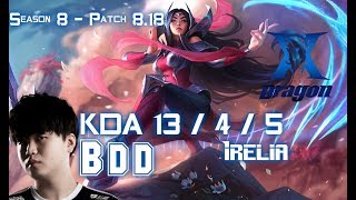 KZ BDD IRELIA vs EZREAL ADC - Patch 8.18 KR Ranked