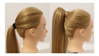 Voluminous magnificent tail in 2 minutes?❤?как сделать Объемный, пышный хвост за 2 минуты