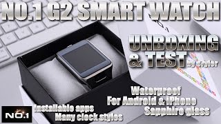 NO.1 G2 Smartwatch [REVEW & UNBOXING] Sapphire Glass, Waterproof - 1:1 Samsung Galaxy Gear 2 Clone
