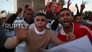 Haftar supporters rally in Benghazi as LNA marshall announces candidacy for presedential elections