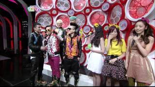 110312 Taeyang hug IU @ Inkigayo