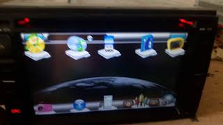 Central Multimídia Aikon Winca S60 2 Din Universal mostrando câmera gps TV SD USB