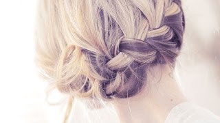Pretty Side French Braid Updo
