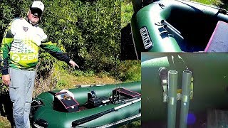 Самый лучший держатель спиннингов, для ПВХ лодки. Тюнинг лодки своими руками.