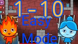 LuckyBoy and PrettyGirl Easy Mode Level 1 2 3 4 5 6 7 8 9 10 - Crystal Temple Maze