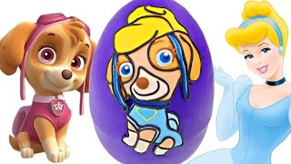 Cenicienta Patrulla de Cachorros Enorme Huevo Play Doh Sorpresa ♚ Disney Princesa Skye