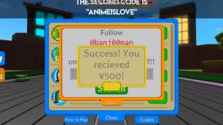 ALL WORKING CODES on Roblox Anime Tycoon