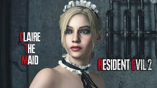 RESIDENT EVIL 2 REMAKE, CLAIRE MAID OUTFIT MOD!