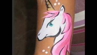Unicorn Face Painting - Cheek Art