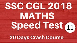 SSC CGL Maths speed test II Rishabh sir