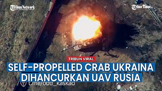 Detik-detik Senjata Self Propelled Crab Ukraina Dihantam Rudal Pasukan DPR