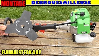 lidl outil modulable à essence florabest FBK 4 B2 : montage de la débroussailleuse