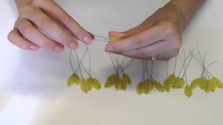 ПОДСОЛНУХИ из БИСЕРА. Tutorial: Beaded sunflower. Часть 2/3. Бисероплетение