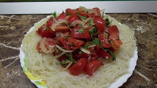 "Зимние" томаты по-корейски с фунчозой. Ольга Чернова