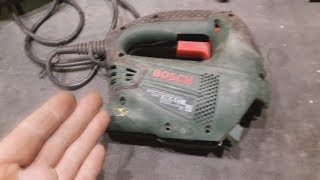 Ремонт лобзика BOSCH PST 650. Оторвало головку быстросьёма. Паяем латунью.