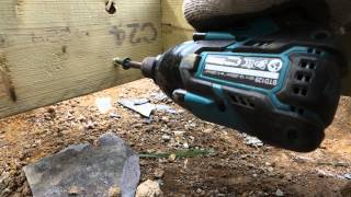 Makita BTD129 putting together a deck. On Sony RX100 50p
