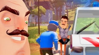 O VIZINHO É O MEU PAI!!! E FOI PRESO PELA POLÍCIA! | Hello Neighbor (Mansão)