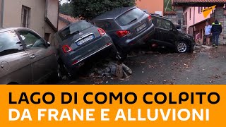 Lago di Como colpito da frane e alluvioni
