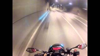 Лефортовский тоннель 242 км/ч Kawasaki Z1000
