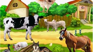 Cartoon and funny farm animals or as they say