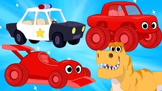 Race Cars, Police Cars, Dinosaurs, trucks + firetrucks superheroes(Morphle's Crazy Dream Kids Video)