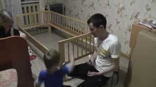 Сборка детской кроватки bed IKEA barnsäng 10.07.2015