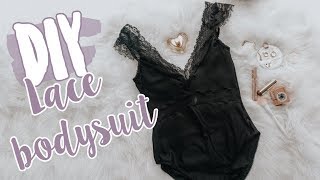 DIY LACE BODYSUIT ♡ | DIY Body con encaje + molde | Nati Aristi