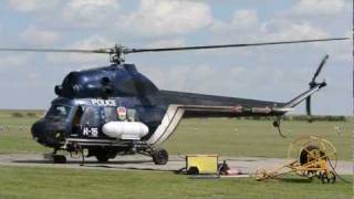 Mil Mi-2 patrol helicopter at Siófok-Kiliti airport, near Lake Balaton, Hungary