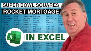 Super Bowl Squares Percentages with Rocket Mortgage Change - 2385