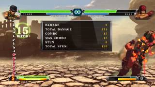 KOF XIII ~ Clark full-screen floor-borne carry (gatling gun)