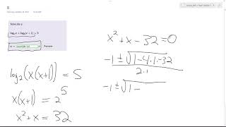 log2(x) + log2(x+1) = 5