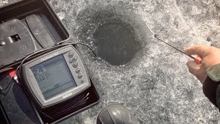 [Школа рыболова] - Ловля плотвы по последнему льду с использованием летнего эхолота