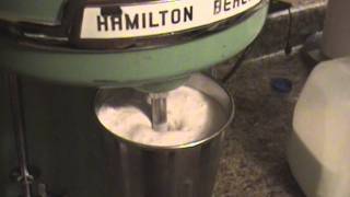 Making a milkshake using a 1950's Hamilton Beach 40DM triplehead blender