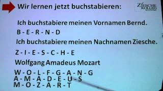 Deutsch lernen A1 - buchstabieren