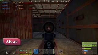 25.08.2018 Rust Macro AK-47,LR-300,MP5,Custum SMG,M249,Revolver,Python