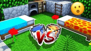 CAMA DE AGUA VS CAMA DE LAVA ??? MINECRAFT BEDWARS #6