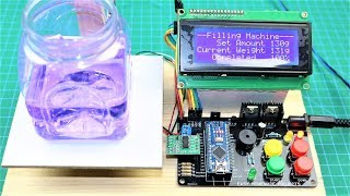 DIY Digital Scale Based Sanitizer, gel & Liquid filling Machine - Arduino