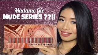 SWATCH AND REVIEW MADAME GIE NUDE SERIES || LIP CREAM MURAH BANGET