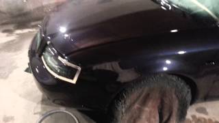 Audi sprayed dark purple... wet!
