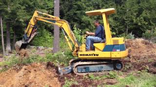 Dad running our Komatsu PC30