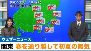 関東は春を通り越して初夏の陽気