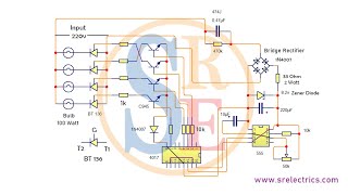 220v Bulb Chaser Light Circuit