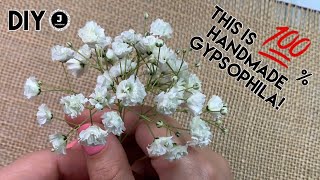 DIY. ?Handmade Gypsophila from foamiran. МК Реалистичная Гипсофила из зефирного фоамирана.
