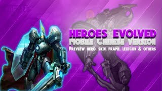 Heroes Evolved Mobile | Hero, Skin, Frame, Lexicon and Others (CN Version)