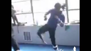 Hot Strong Girl Beats Up Two Guys