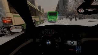 City Car Driving 1.5.4 BMW E39 snow drift