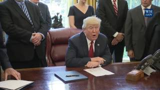 President Trump Speaks About Steel Imports and Signs Memorandum Ordering Trade Probe