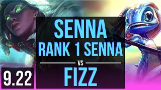 SENNA vs FIZZ (MID) | Rank 1 Senna, KDA 6/1/12, Dominating | EUW Grandmaster | v9.22